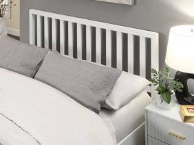 Land Of Beds Lilybrook White Wooden Ottoman Bed5