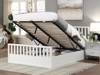 Land Of Beds Lilybrook White Wooden Ottoman Bed1