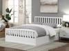 Land Of Beds Lilybrook White Wooden Ottoman Bed2