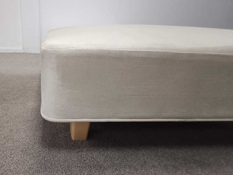 Vispring Single Size - CLEARANCE - Ex-Showroom - Faux Suede Champagne De Luxe Bed Base3