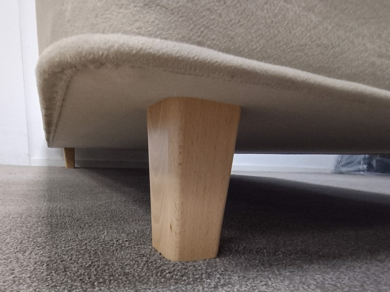 Vispring Single Size - CLEARANCE - Ex-Showroom - Faux Suede Champagne De Luxe Bed Base5