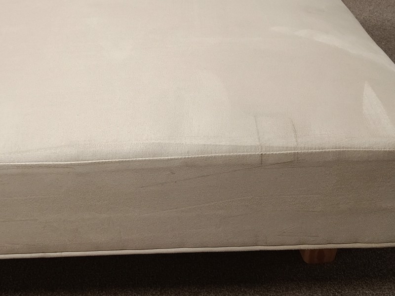 Vispring Single Size - CLEARANCE - Ex-Showroom - Faux Suede Champagne De Luxe Bed Base6