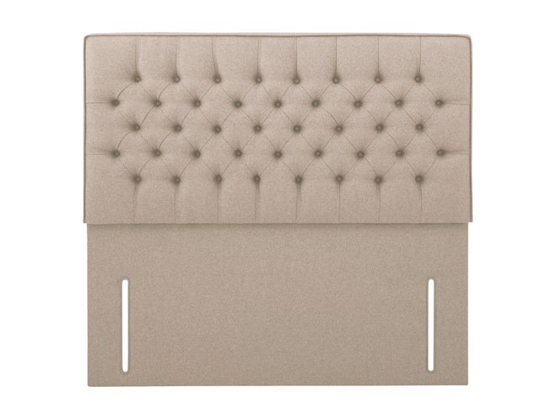 Sleepeezee Double Size - CLEARANCE STOCK - Tweed Cream Poppy Headboard1