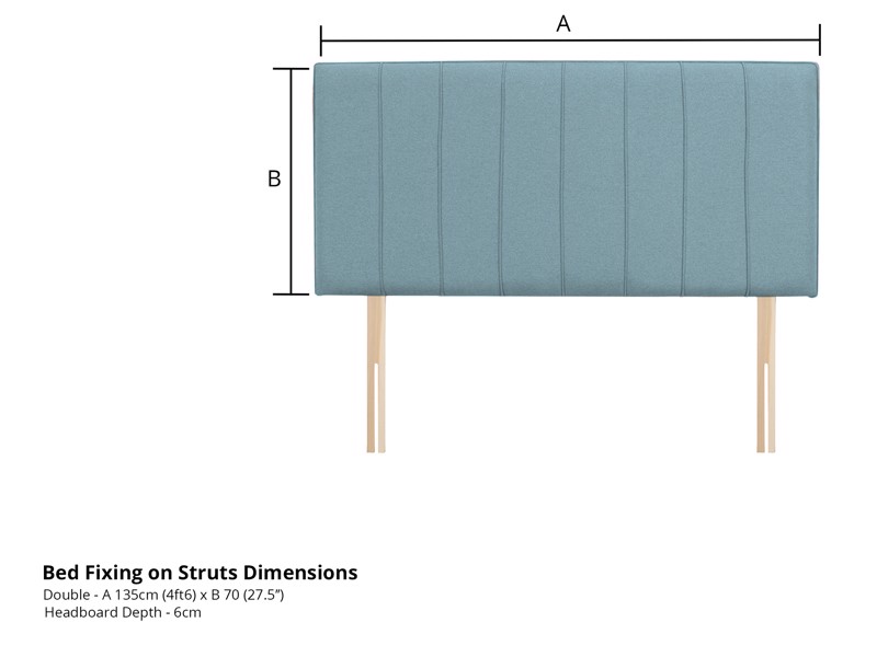Sleepeezee Double Size - CLEARANCE STOCK - Joshua Ash Lily Headboard3