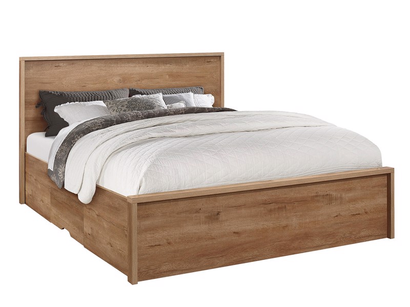 Land Of Beds King Size - CLEARANCE STOCK - Mars Wooden Oak Finish Bed Frame3
