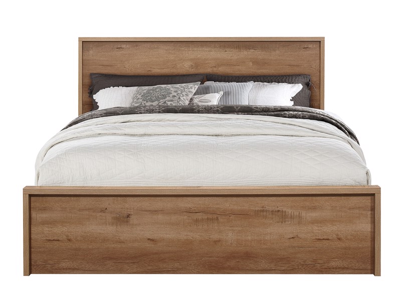 Land Of Beds King Size - CLEARANCE STOCK - Mars Wooden Oak Finish Bed Frame4