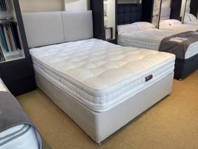 Relyon King Size - CLEARANCE - Ex-Showroom - Clay Cirrus Headboard and Adelphi Divan Bed1
