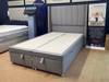 Sleepeezee Double Size - CLEARANCE - Ex-Showroom - Tweed Grey Balmoral Headboard and Ashford Deluxe Ottoman Bed Base1