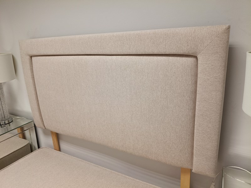 Sleepeezee Double Size - CLEARANCE - Ex-Showroom - Queens Oat Orchid Headboard and Ashford Deluxe Bed Base2