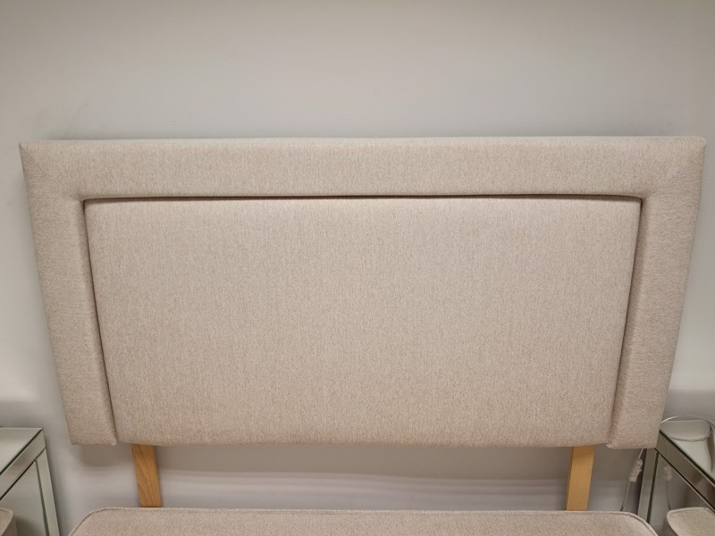 Sleepeezee Double Size - CLEARANCE - Ex-Showroom - Queens Oat Orchid Headboard and Ashford Deluxe Bed Base3