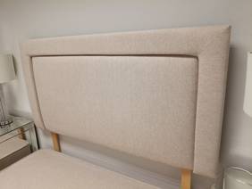 Sleepeezee Double Size - CLEARANCE - Ex-Showroom - Queens Oat Orchid Headboard and Ashford Deluxe Bed Base2
