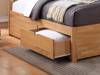 Land Of Beds King Size - CLEARANCE STOCK - Pentre Fixed Drawer Oak Finish Wooden Bed Frame2