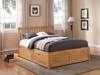 Land Of Beds King Size - CLEARANCE STOCK - Pentre Fixed Drawer Oak Finish Wooden Bed Frame3