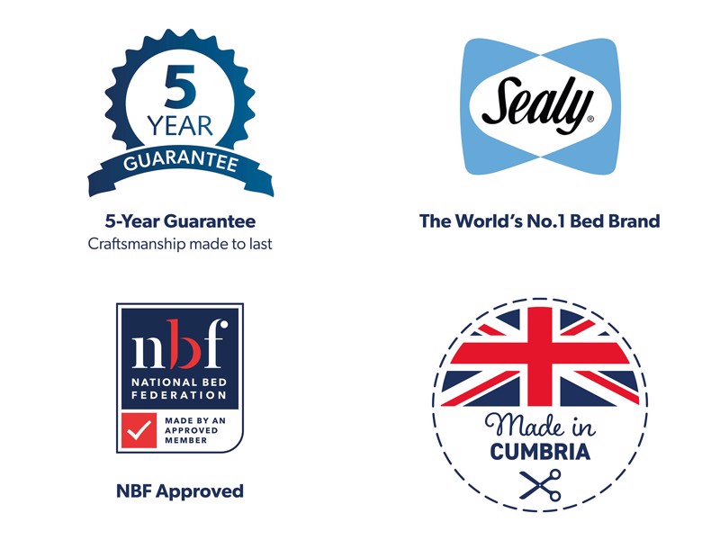 Sealy Small Double Size - CLEARANCE - Ex-Showroom - Velvet Dove Classic Bed Base2