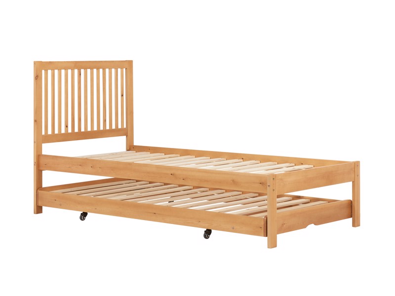 Land Of Beds Single Size - CLEARANCE STOCK - Arden Honey Pine Wooden Guest Bed2