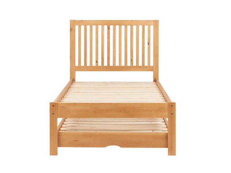 Land Of Beds Single Size - CLEARANCE STOCK - Arden Honey Pine Wooden Guest Bed4