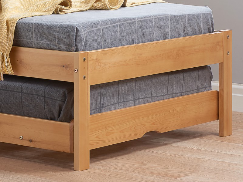 Land Of Beds Single Size - CLEARANCE STOCK - Arden Honey Pine Wooden Guest Bed6