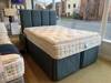 Hypnos Double Size - CLEARANCE - Ex-Showroom - Tweed Dark Green Francesca Headboard and Luxor Comfort Supreme Divan Bed1