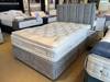 Hypnos Double Size - CLEARANCE - Ex-Showroom - Premium Simply Zinc Harriet Headboard and Mirage Divan Bed1