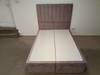 Land Of Beds Double Size - CLEARANCE - Ex-Showroom - Velvet Lilac Monty Headboard and Nara Fabric Ottoman Bed2