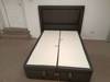 Sleepeezee Double Size - CLEARANCE - Ex-Showroom - Tweed Charcoal Magnolia Headboard and Ashford Deluxe Ottoman Bed Base2