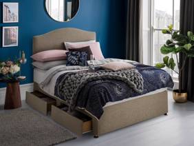 Silentnight King Size - CLEARANCE STOCK - Weave Slate Grey Rochester Headboard3
