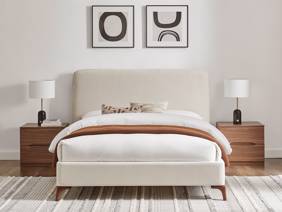 Land Of Beds Fernleigh Natural Fabric Bed Frame2