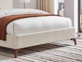 Land Of Beds Fernleigh Natural Fabric Bed Frame5