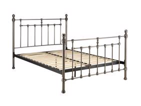 Land Of Beds Moonflower Black Nickel Metal Bed Frame4