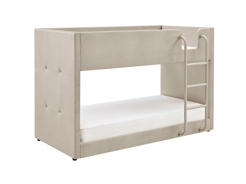Land Of Beds Willow Taupe Fabric Bunk Bed4
