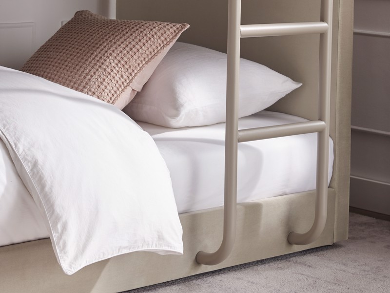Land Of Beds Willow Taupe Fabric Bunk Bed5