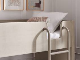 Land Of Beds Willow Taupe Fabric Bunk Bed3