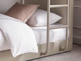 Land Of Beds Willow Taupe Fabric Bunk Bed5
