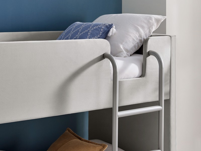 Land Of Beds Willow Grey Fabric Bunk Bed3