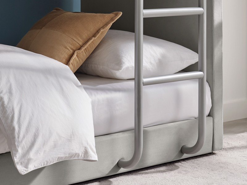 Land Of Beds Willow Grey Fabric Bunk Bed5