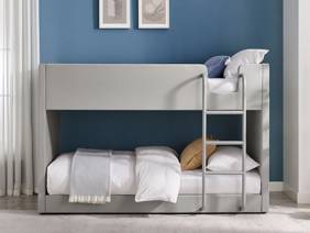 Land Of Beds Willow Grey Fabric Bunk Bed2