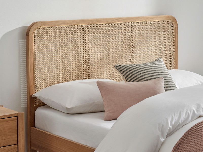 Land Of Beds Poppydale Rattan Oak Bed Frame3