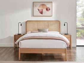 Land Of Beds Poppydale Rattan Oak Bed Frame2