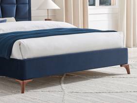 Land Of Beds Bloomhurst Navy Fabric Bed Frame5