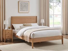 Land Of Beds Rosewood Oak Wooden Bed Frame1