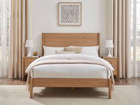 Land Of Beds Rosewood Oak Wooden Bed Frame2