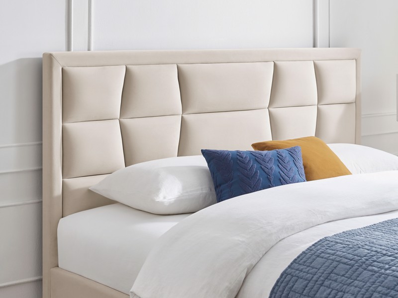 Land Of Beds Bloomhurst Natural Fabric Bed Frame3