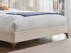 Land Of Beds Bloomhurst Natural Fabric Bed Frame5