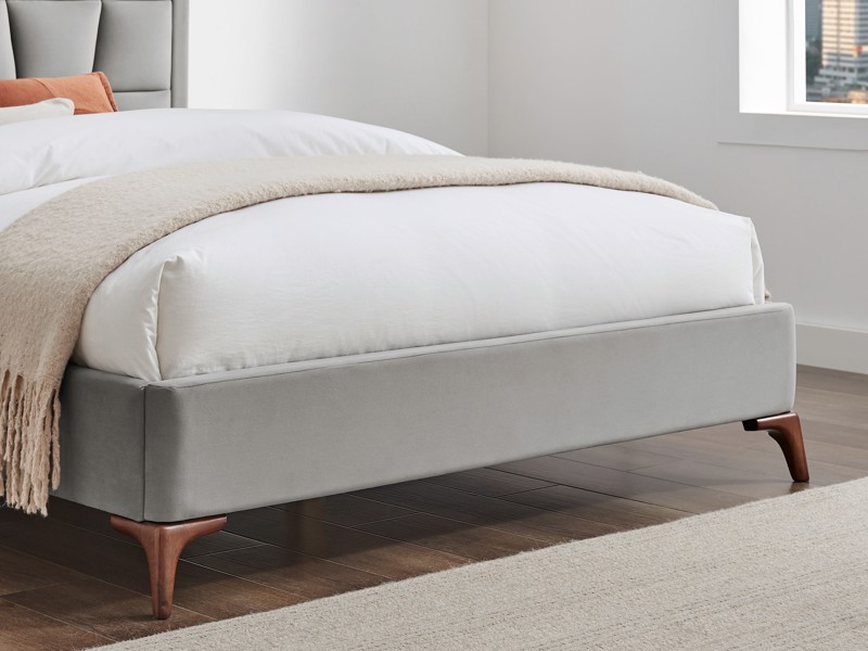 Land Of Beds Bloomhurst Silver Fabric Bed Frame5