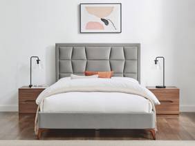 Land Of Beds Bloomhurst Silver Fabric Bed Frame2