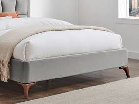 Land Of Beds Bloomhurst Silver Fabric Bed Frame5