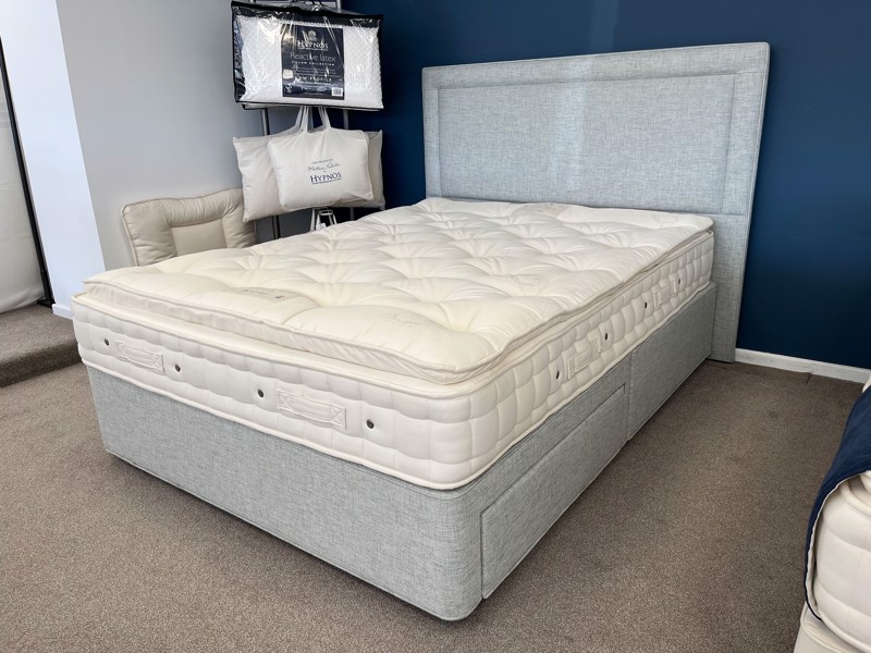 Hypnos King Size - CLEARANCE - Ex-Showroom - Brooklyn Mint Isobella Headboard and Sahara Deluxe Divan Bed1