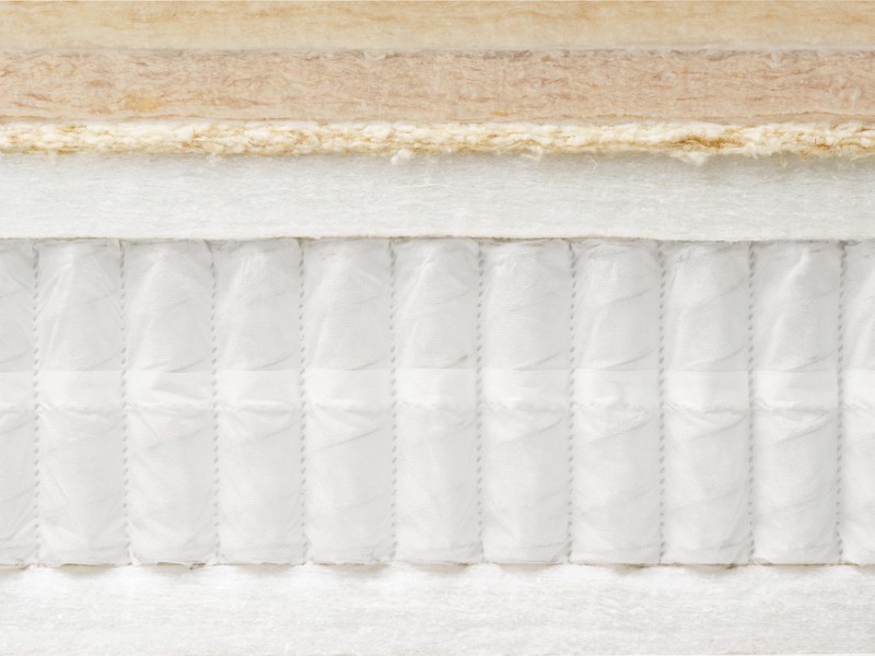 Hypnos Double Size - CLEARANCE - Ex-Showroom - Linoso Brown Josephine Headboard and Ortho Gold Divan Bed8