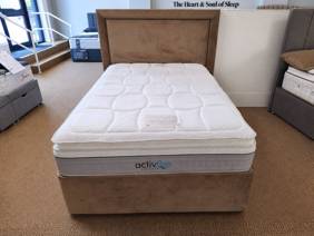 Sleepeezee Double Size - CLEARANCE - Ex-Showroom - Plush Beige Magnolia Headboard and ActivFlex Ultra Divan Bed4