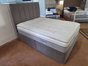 Sleepeezee Double Size - CLEARANCE - Ex-Showroom - Joshua Grey Daisy Headboard and ActivFlex Advance Divan Bed6
